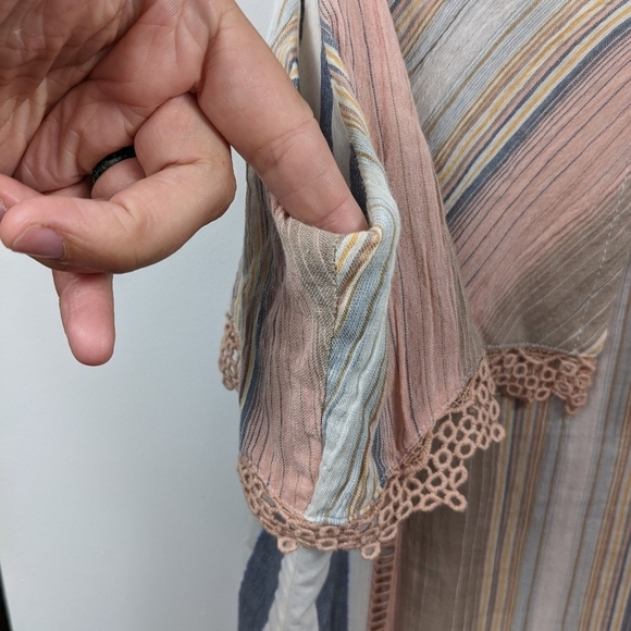 America & Beyond Comtessa Striped Maxi Dress Sz M - Picture 6 of 9